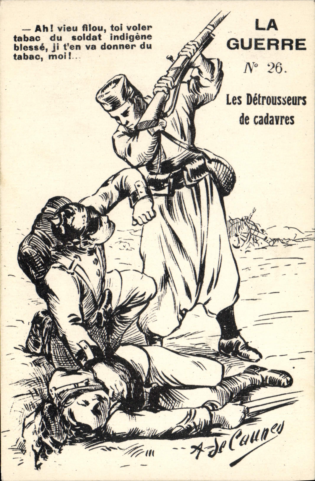 CPA Militaria Les detrousseurs de cadavres
