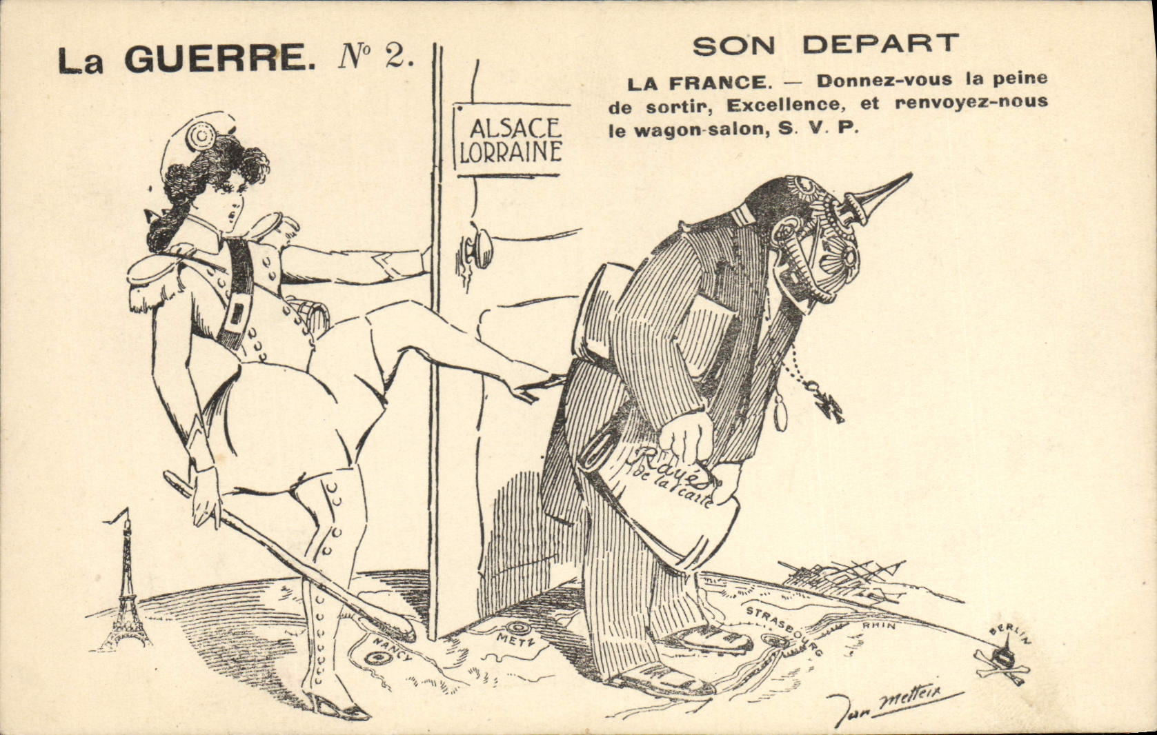 CPA Militaria Son depart 
