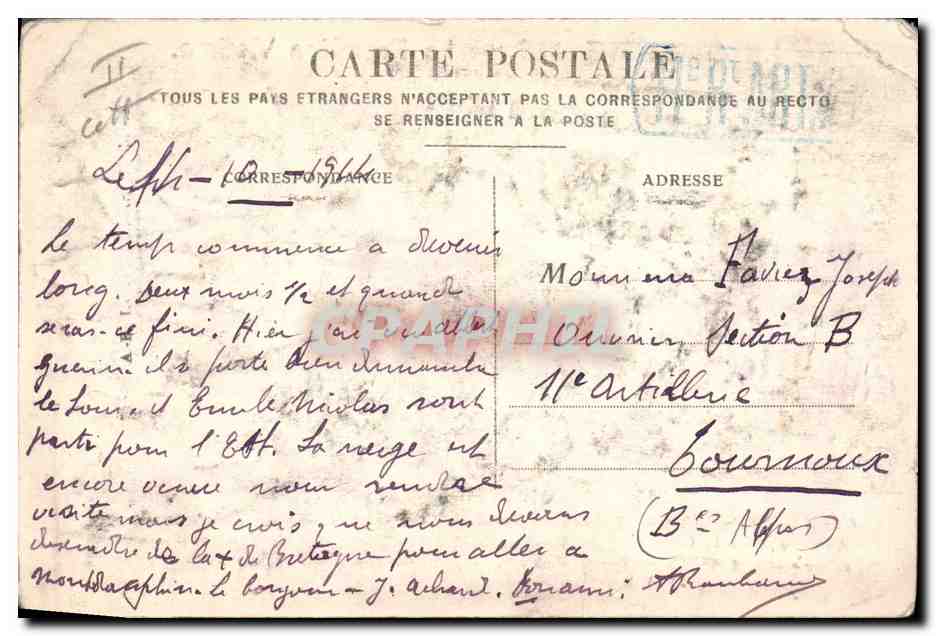 CPA Militaria La premiere victime — Rückseite