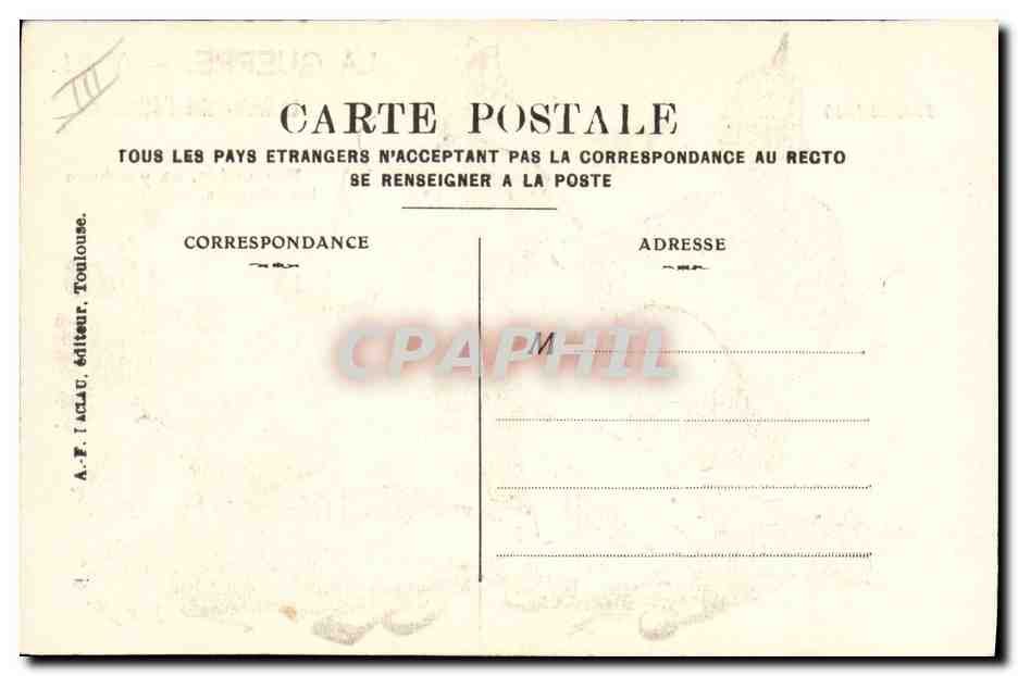 CPA Militaria La Croix Noire d'Allemagne — Verso