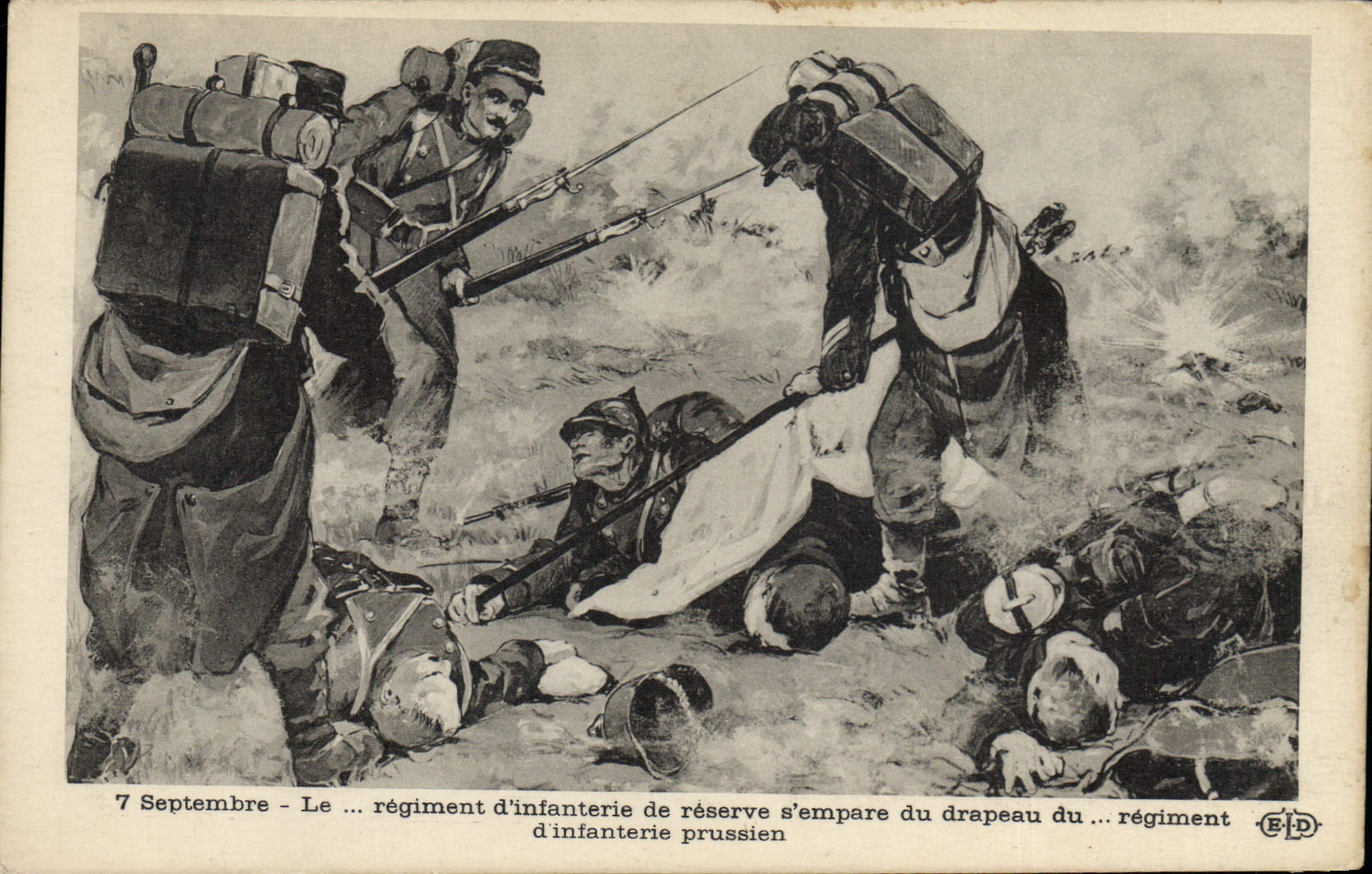 CPA Militaria 7 septembre Regiment d'infanterie