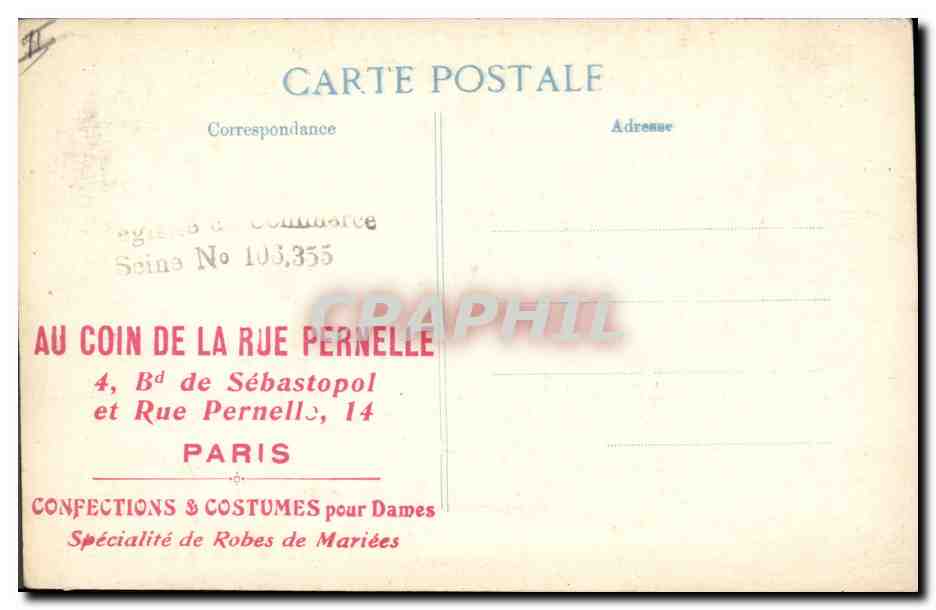 CPA Militaria 7 septembre Regiment d'infanterie — Verso