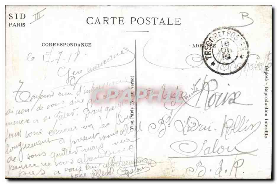 CPA Militaria Retour de Perm  — Verso
