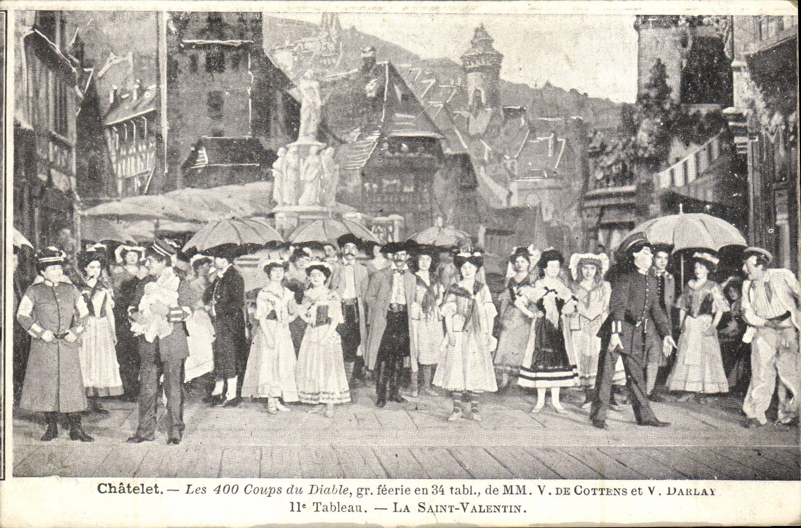 CPA Theatre Chatelet Les 400 coups du diable Cottens Darlay La Saint Valentin 