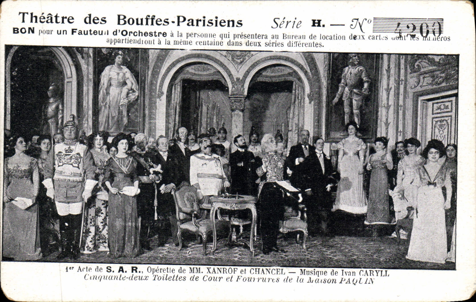 CPA Theatre Theatre des Bouffes Parisiens Operette de Xxanrof Chancel 