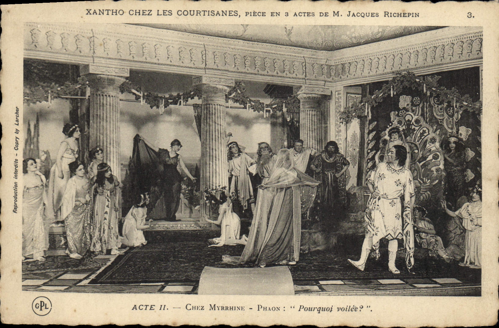 CPA Theatre Xantho chez les Courtisanes Jacques Richepin Chez Myrrhine Phaon 