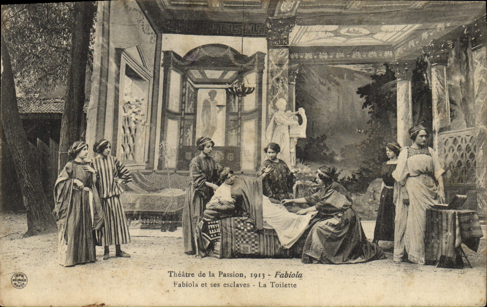 CPA Theatre de la Passion 1913 Fabiola et ses esclaves La toilette 