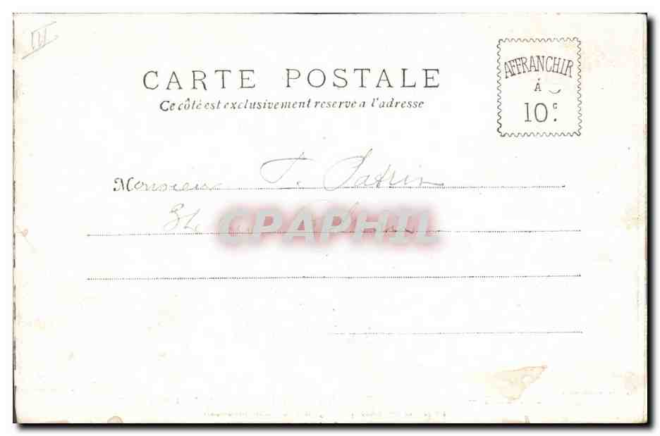 CPA Theatre Dejazet Ferdinand le noceur Chez Fourageot Un ami indelicat  — Rückseite