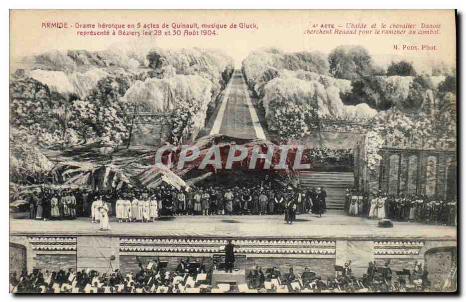CPA Theatre Armide Drame de Quinault Gluck Beziers 1904 