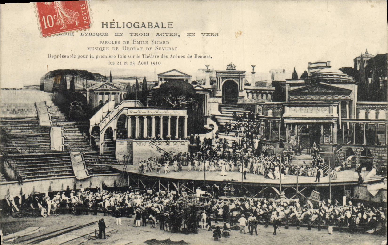 CPA Theatre Heliogabale Tragedie lyrique Emile Sicard Deodat de Severac 