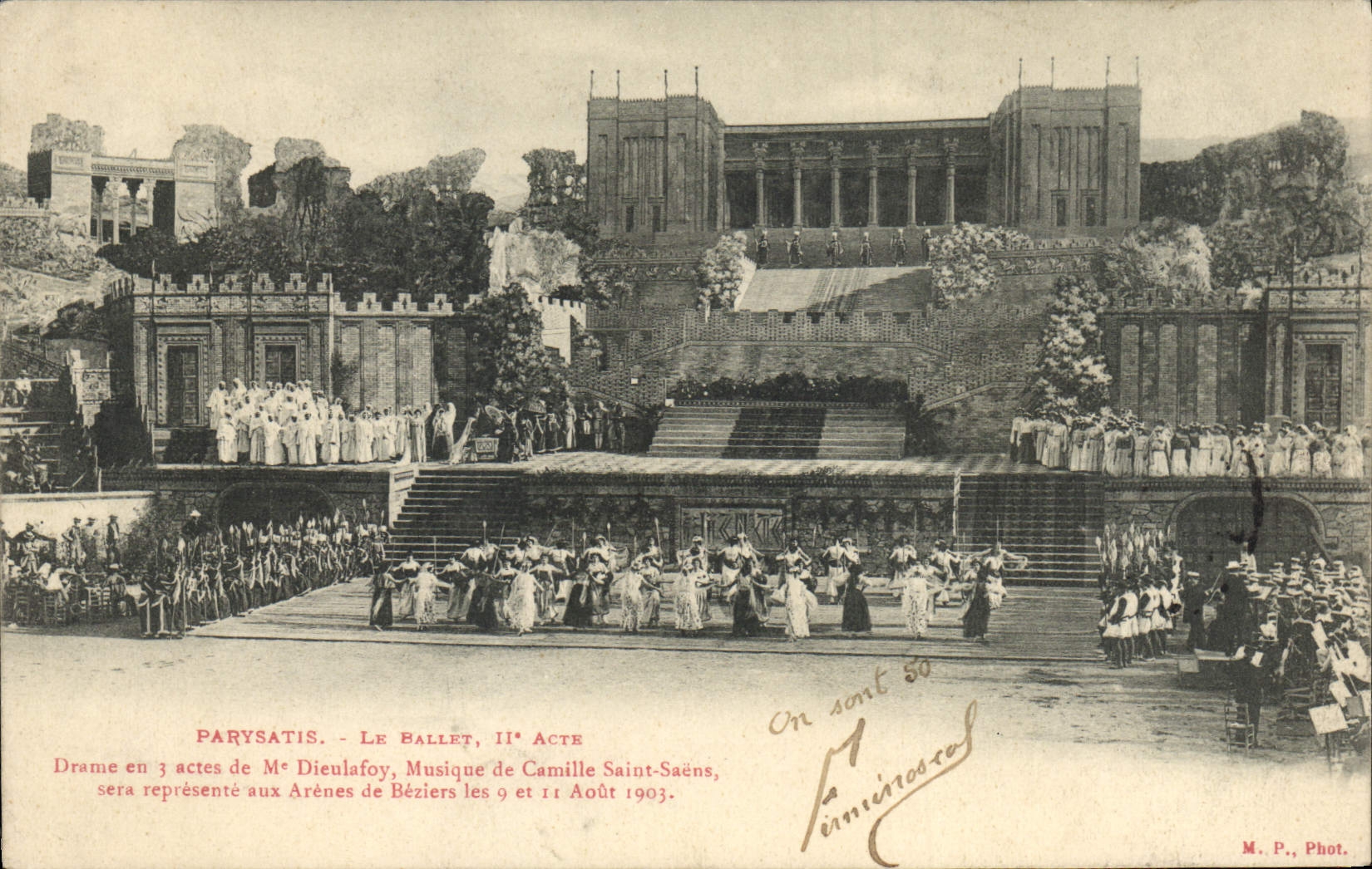 CPA Theatre Parysatis Le ballet Dieulafoy Camille Saint Saens 