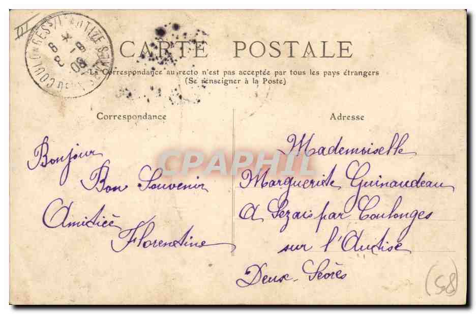 CPA Folklore Les Sables d'Olonne Admirant la nature — Verso