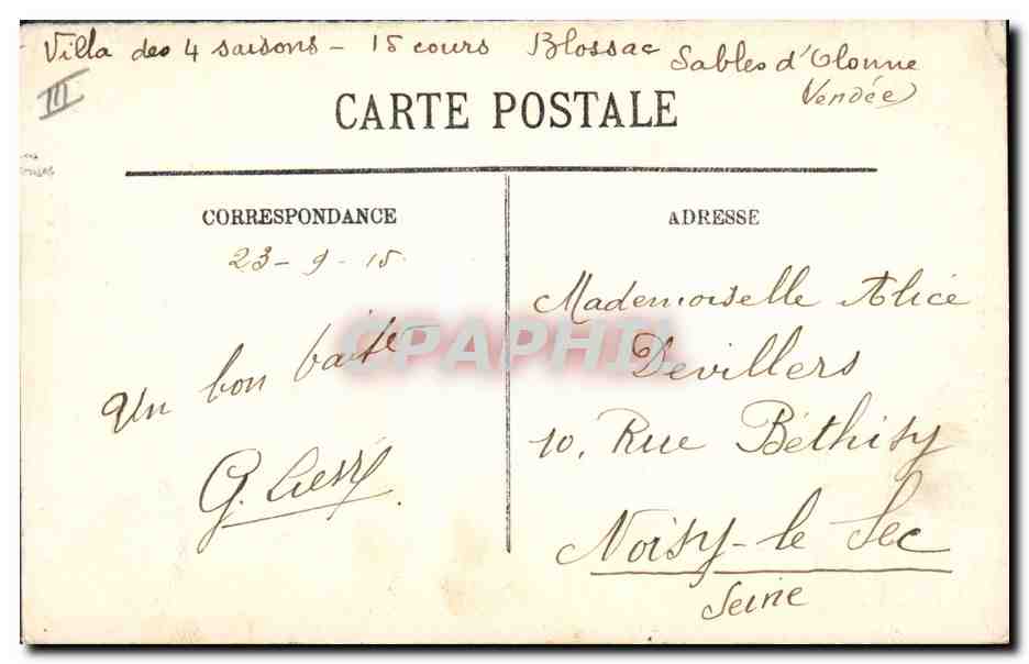 CPA Folklore Les Sables d'Olonne Nos Sablaises montent a bourrin Ane Mule — Verso