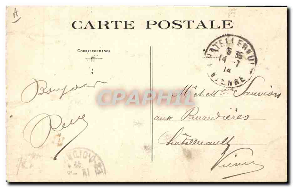 CPA Folklore Sablaise — Verso