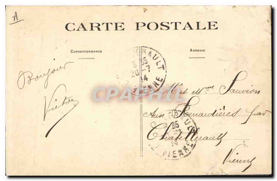 CPA Folklore Sablaise — Verso