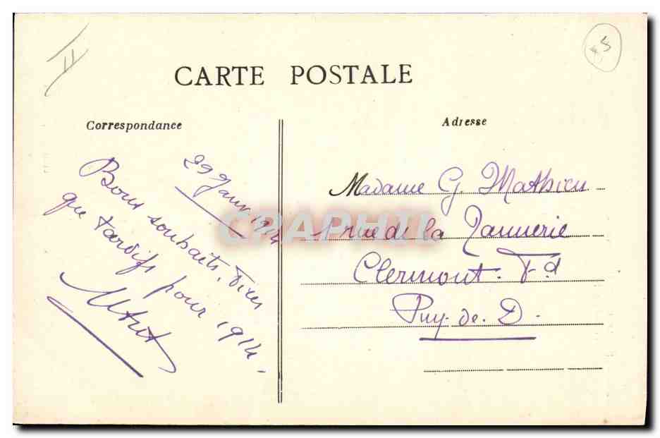 CPA Folklore Les Sables d'Olonne Vendee Costume Sablais — Verso