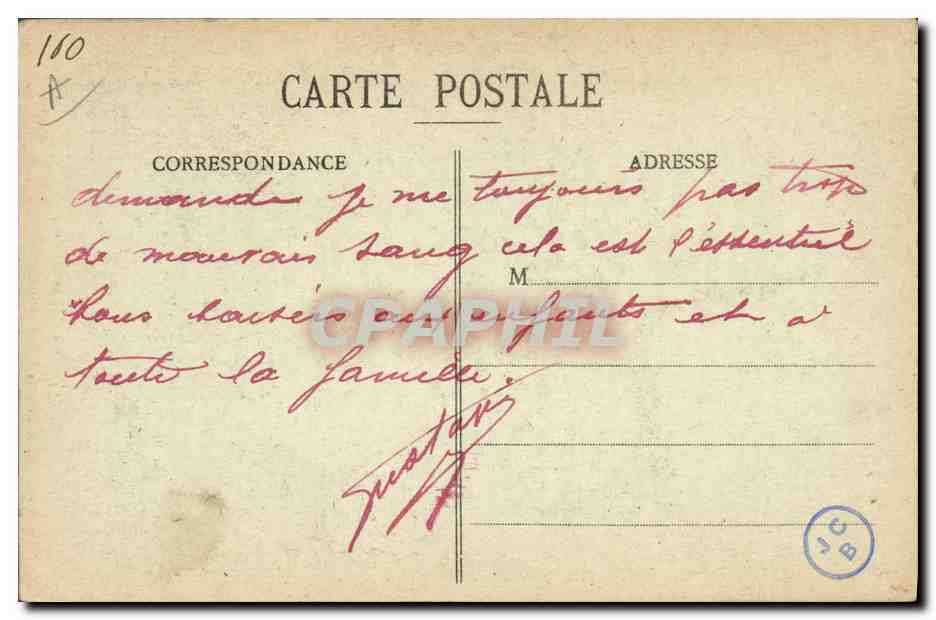 CPA Folklore Les Sables d'Olonne Sablaise — Verso