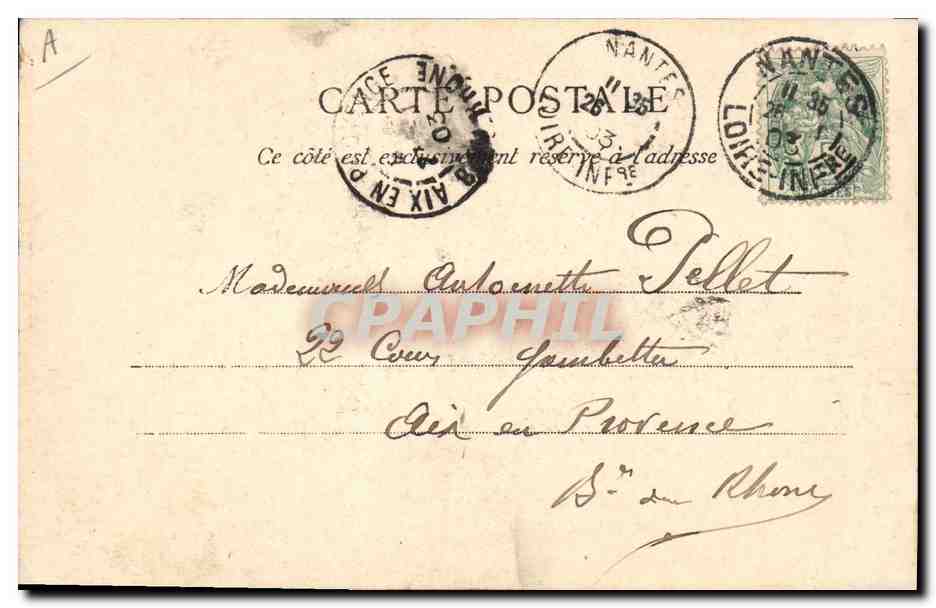 CPA Folklore Vendee Etude de coiffes Les Sables  — Verso