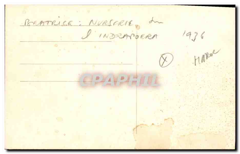 CARTE PHOTO Enfant Cheval de bois Marox Bateaux  — Rückseite