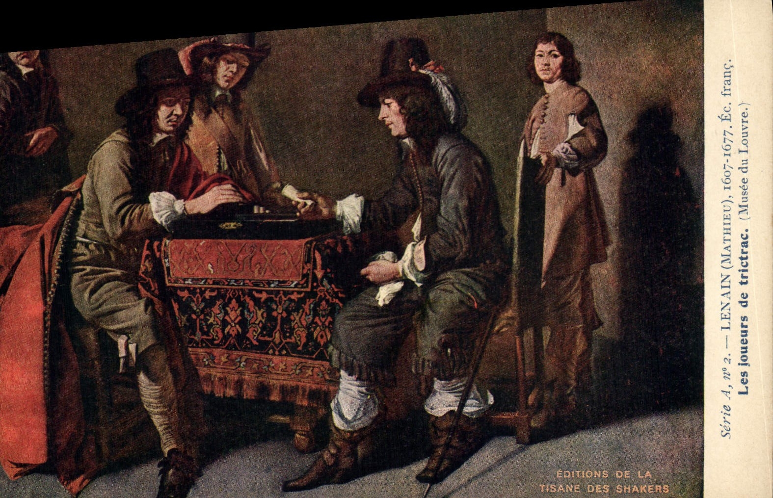 CPA Lenain Les joueurs de trictrac Paris Musee du Louvre 