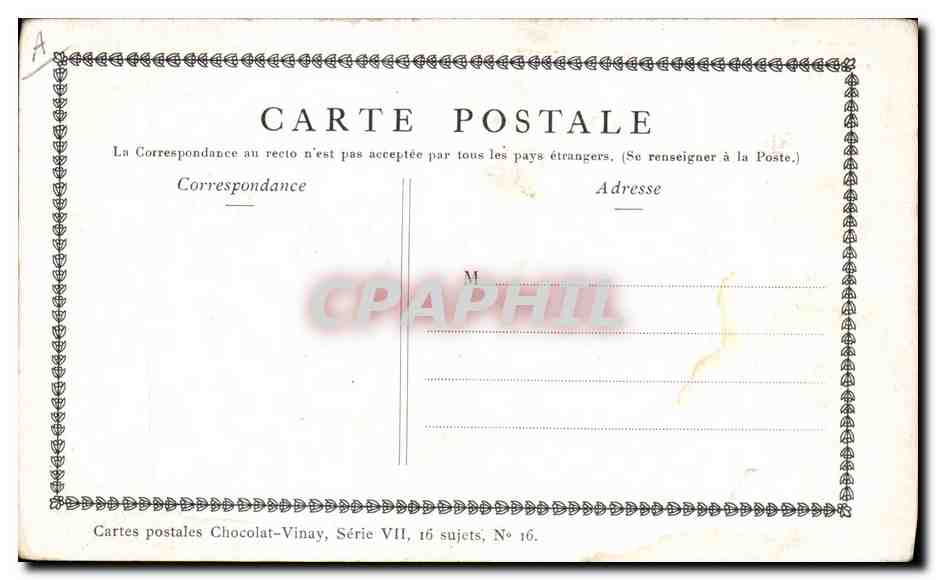 CPA Chocolat Vinay La toupie Enfants  — Rückseite