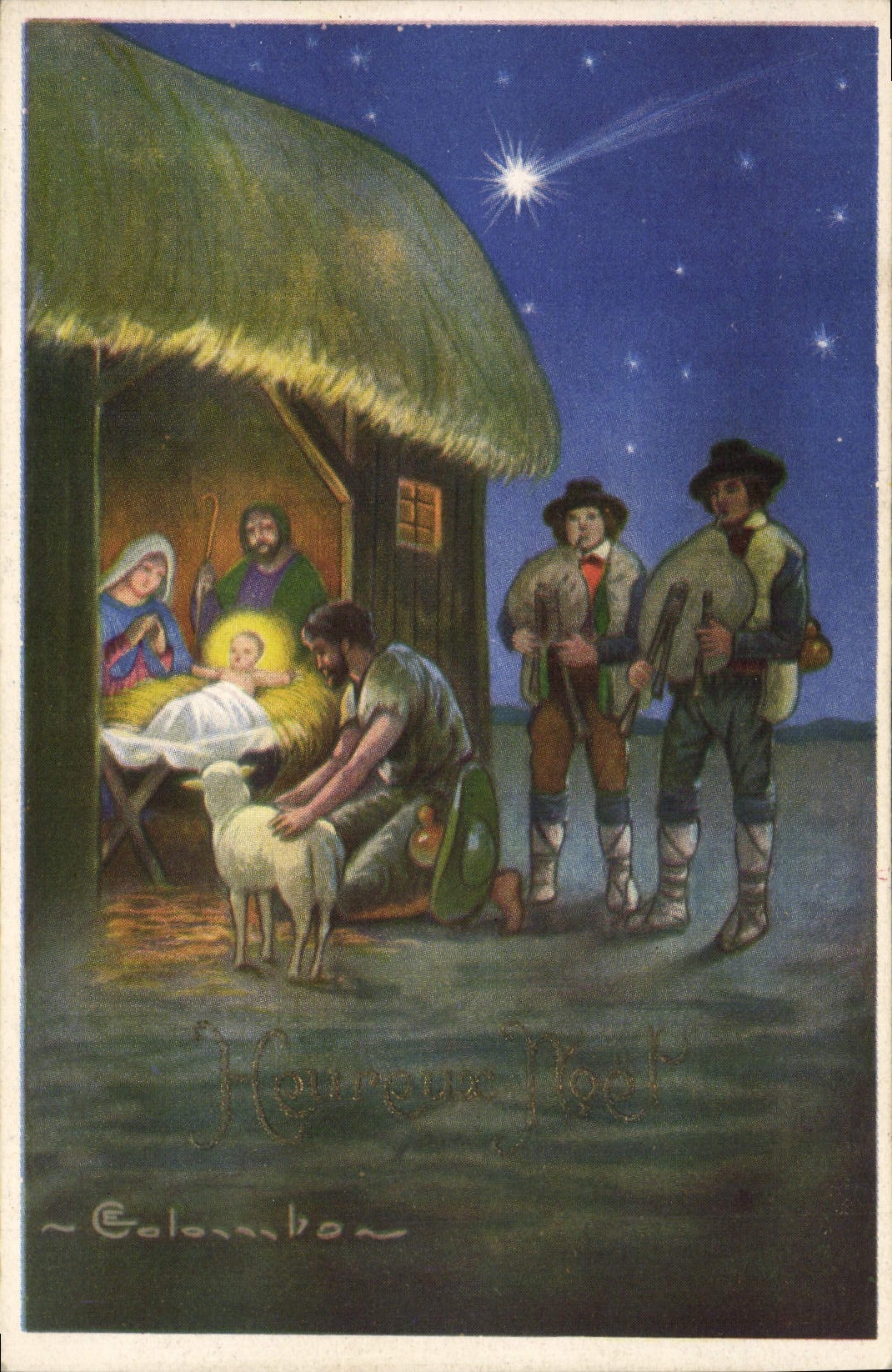 CPA Fantaisie Illustrateur Colombo Noel