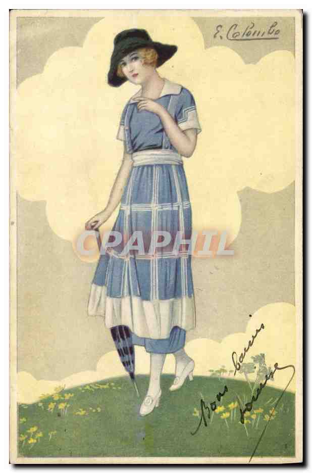 CPA Fantaisie Illustrateur Colombo Femme