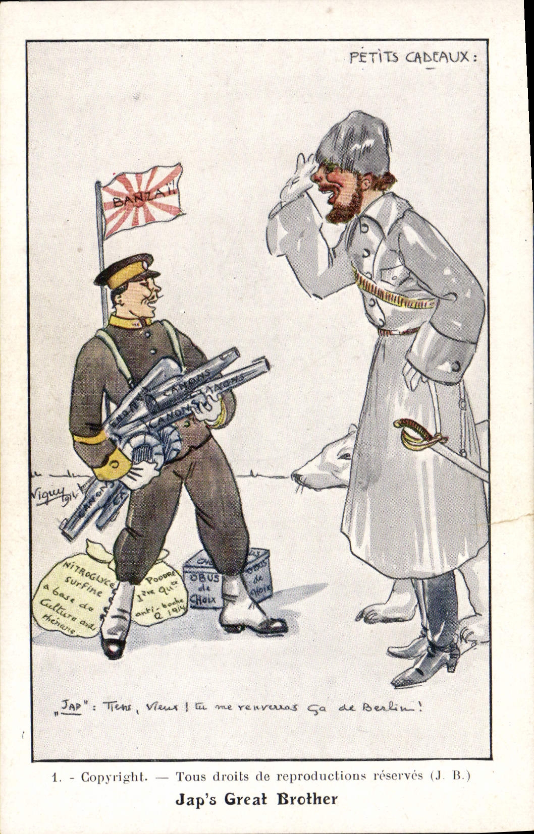 CPA Fantaisie Illustrateur Jap's Great Brother Japon Nippon Militaria