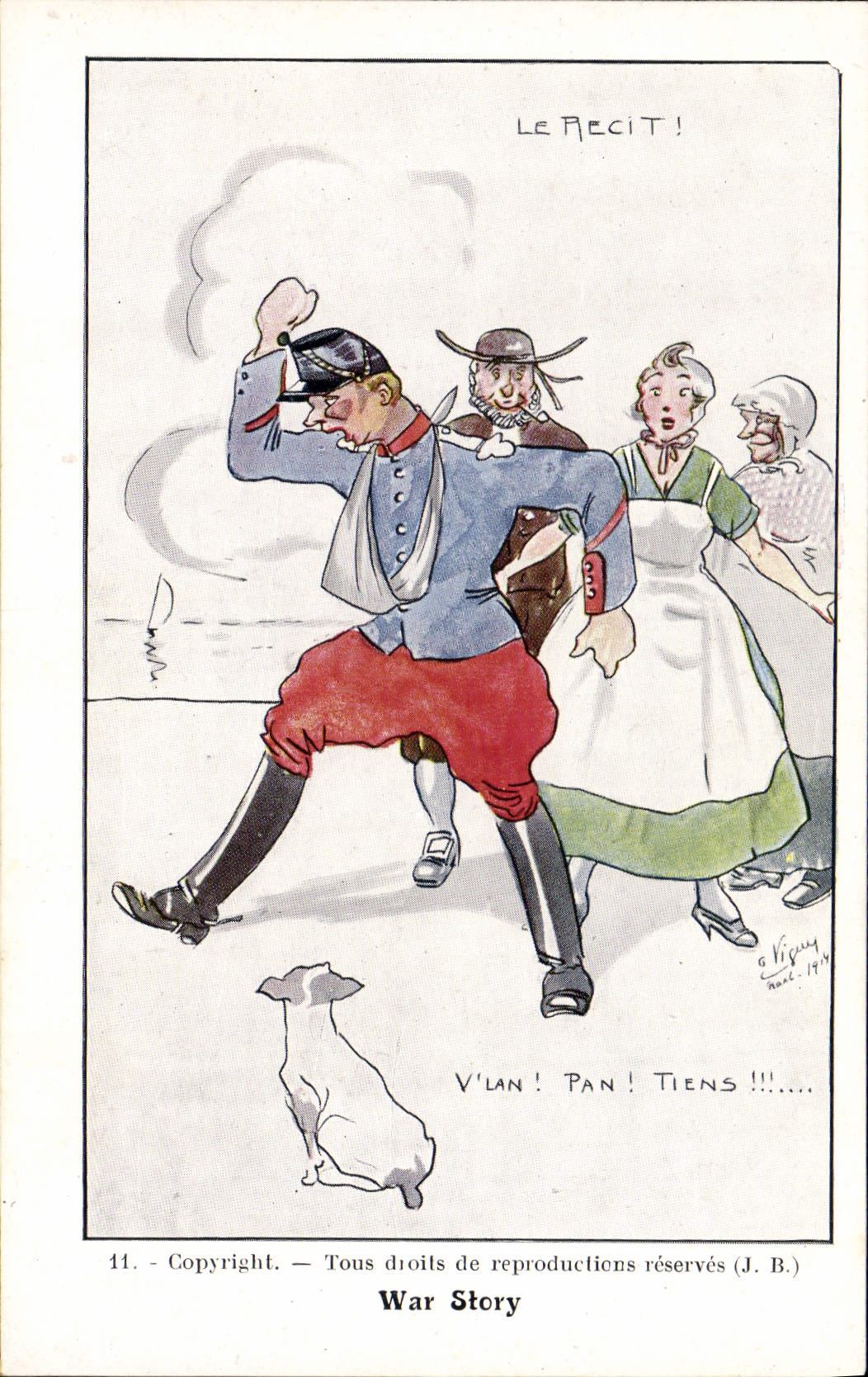CPA Fantaisie Illustrateur War story Militaria