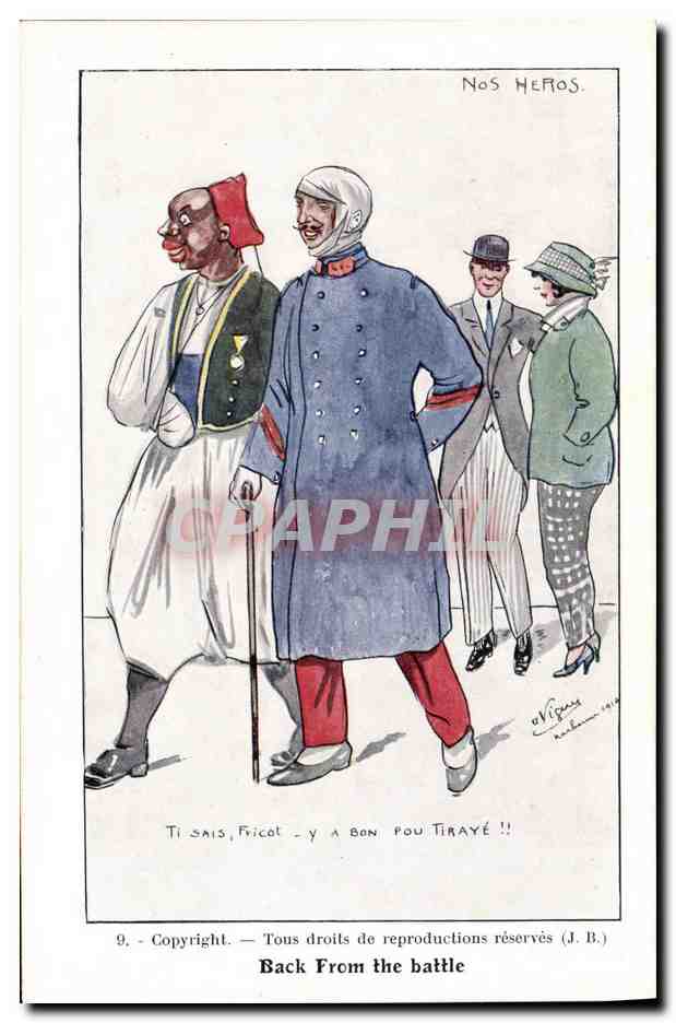 CPA Fantaisie Illustrateur Back from the battle Militaria