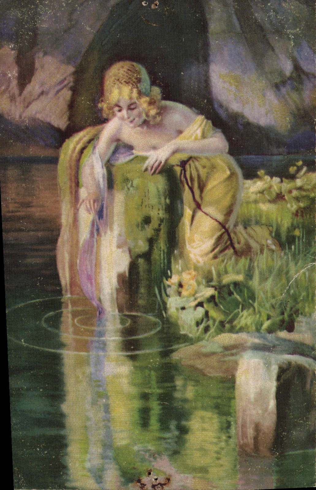 CPA Fantaisie Illustrateur Femme