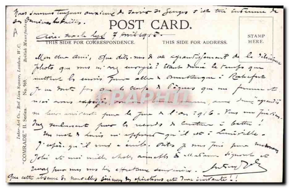 Enfants — Naval Reserve — Fred Spurgin — Verso