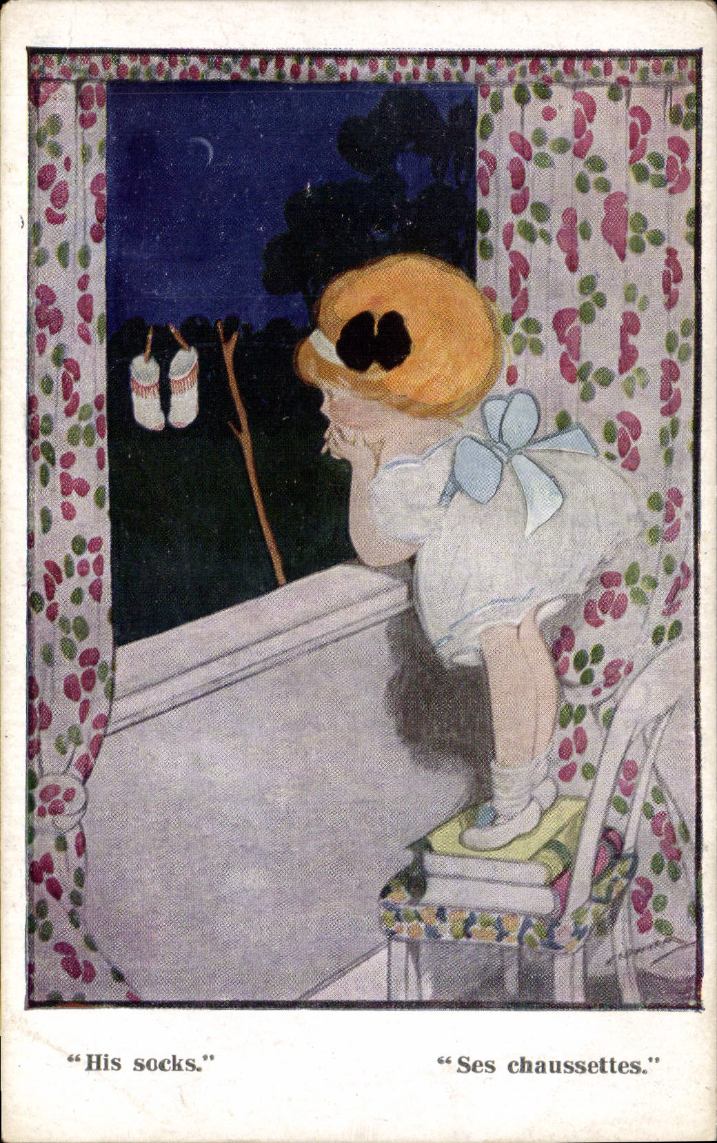 Kind, das an seine hängenden Socken blickt — Inter-Art Co. — Serie FAIRIES, n°441