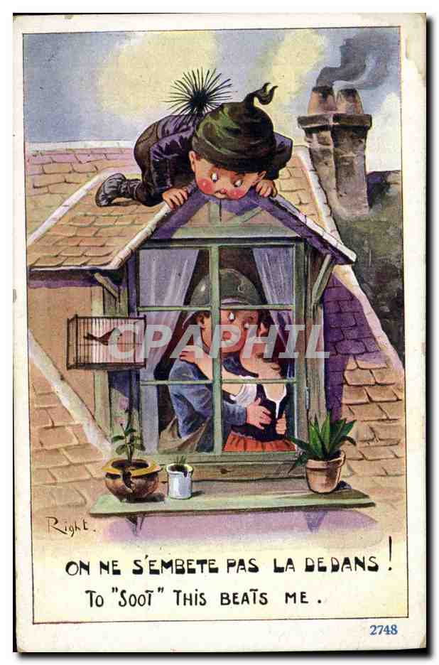 CPA Fantaisie Illustrateur Right Ramoneur Enfants Militaria