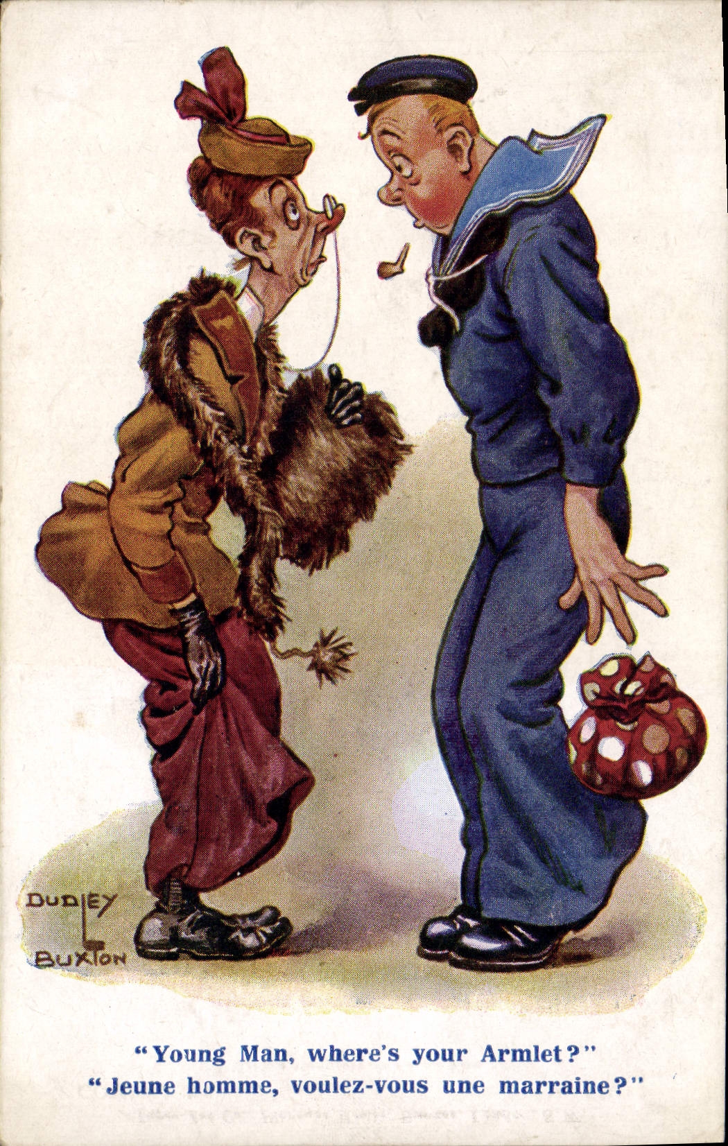 CPA Fantaisie Illustrateur Dudley Buxton Marin Militaria