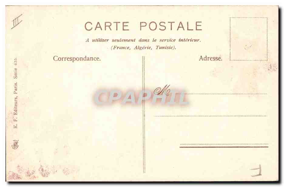 CPA Fantaisie Fleurs Primevere — Back