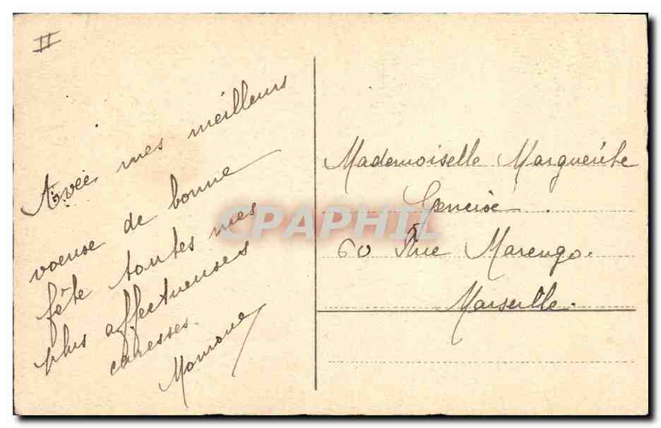 CPA Fantaisie Fleurs  — Rückseite