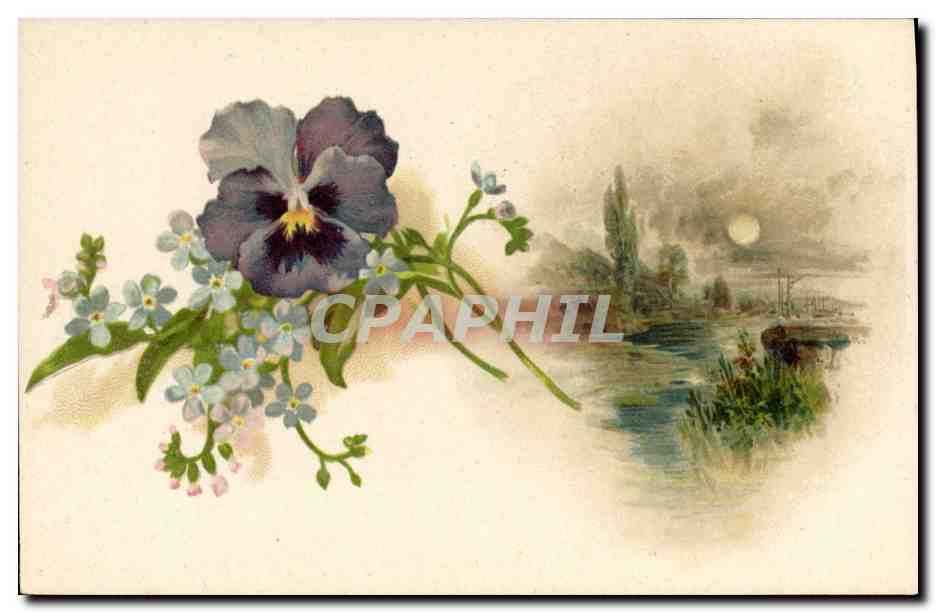 CPA Fantaisie Fleurs 