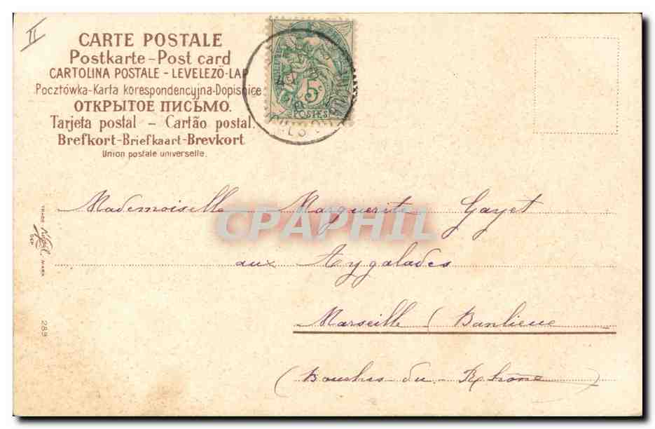CPA Fantaisie Fleurs  — Rückseite