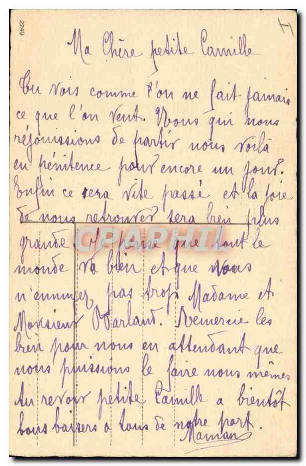 CPA Fantaisie Fleurs  — Verso