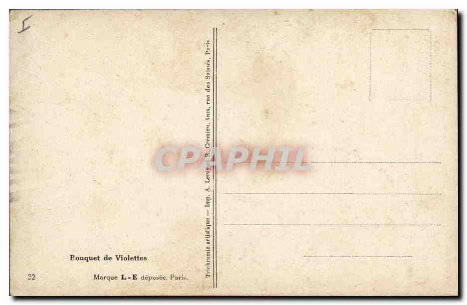 CPA Fantaisie Fleurs  — Verso