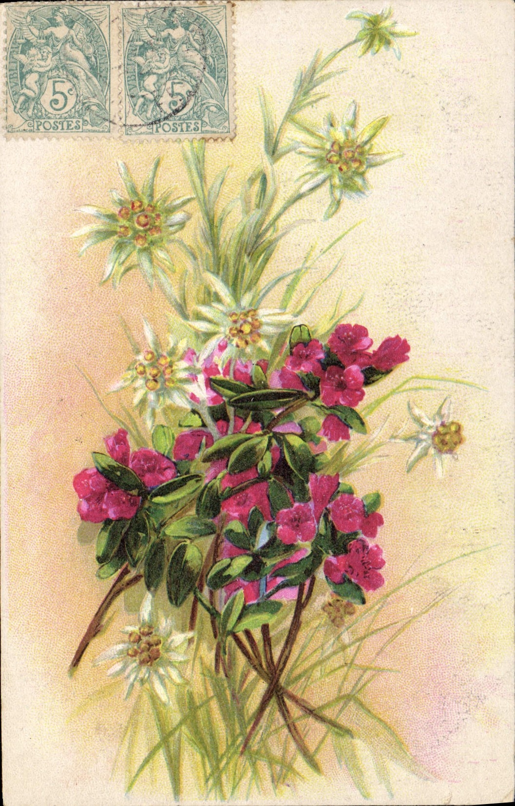 CPA Fantaisie Fleurs 