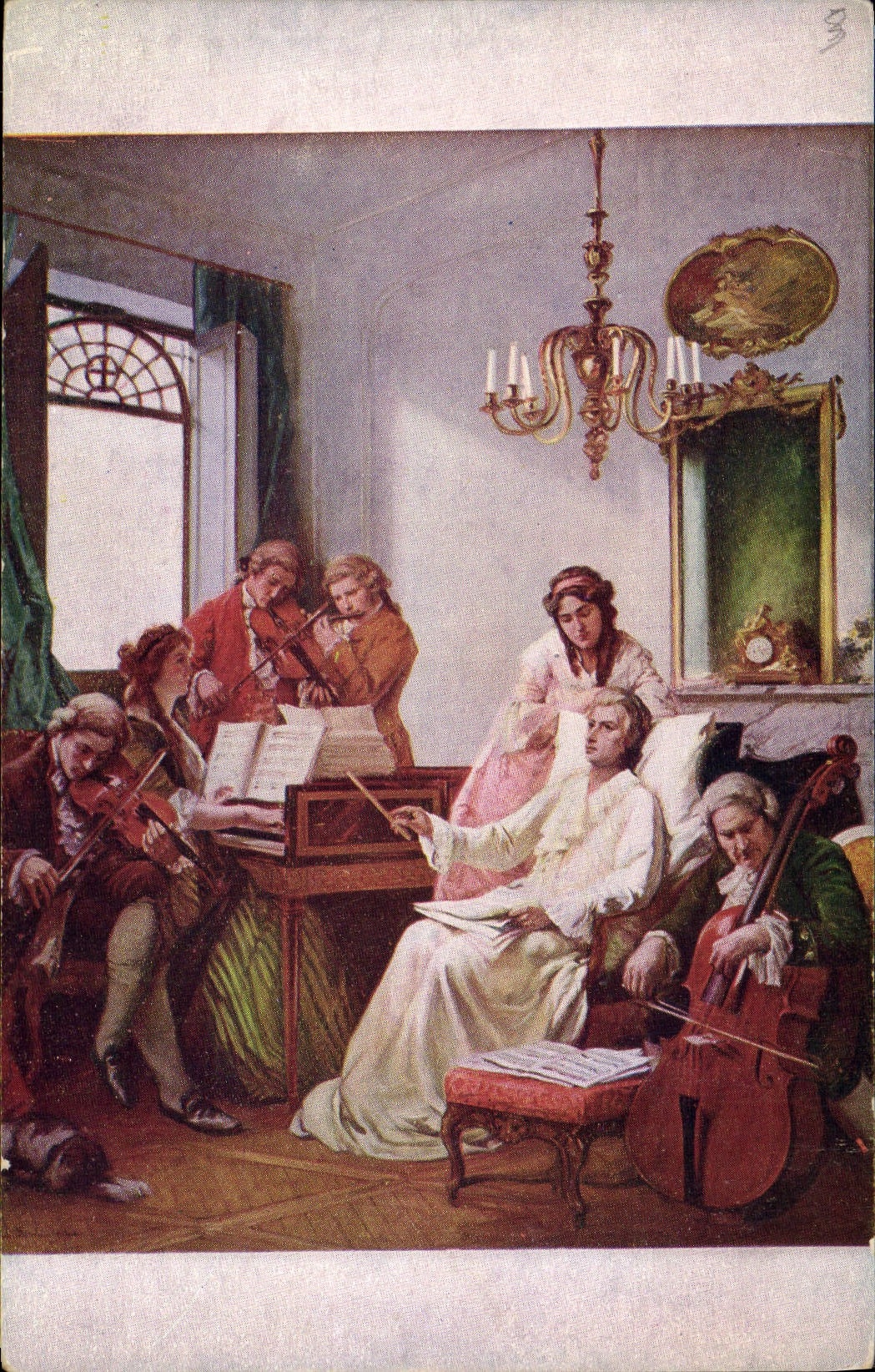 CPA Bande Mozart faisant executer sa messe de requiem 