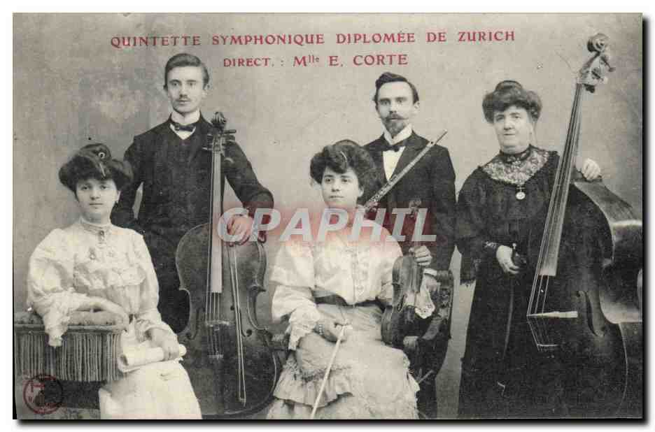 Quintette Symphonique Diplômée de Zurich — Directrice : Mlle E. Corte
