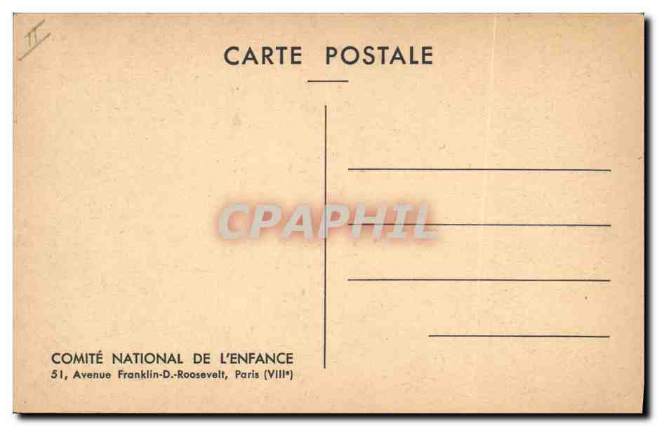 Perrette et le pot au lait — Semaine Nationale de l'enfance — F. LESOURT — Verso