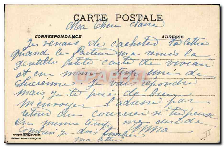 CPA Cochon Porc (carte toilee)  — Rückseite