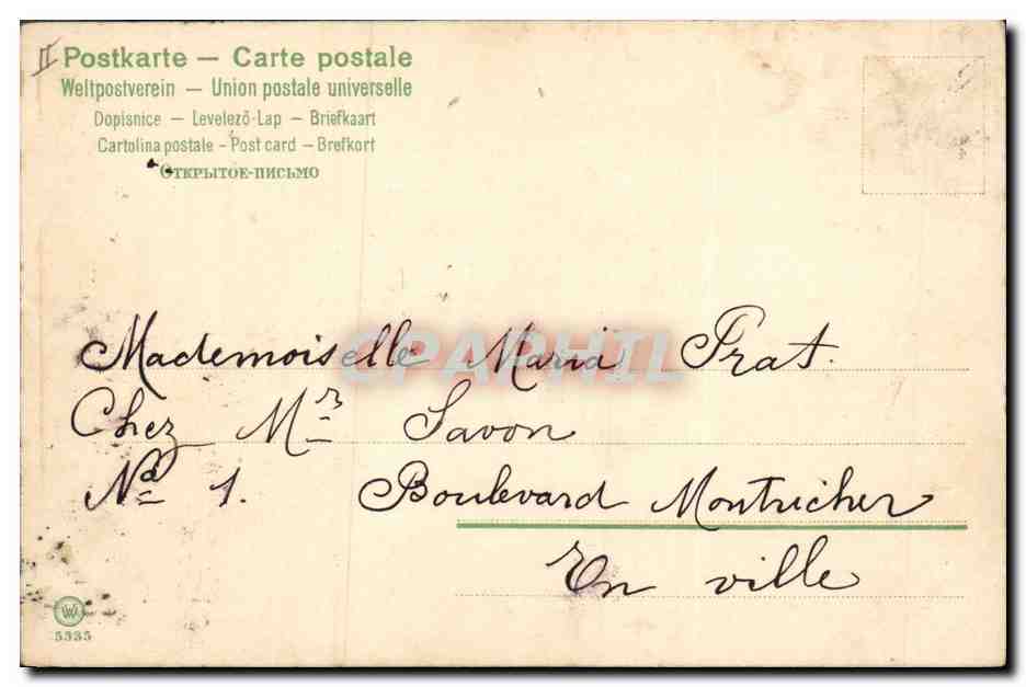 CPA Cochon Porc Enfant  — Rückseite
