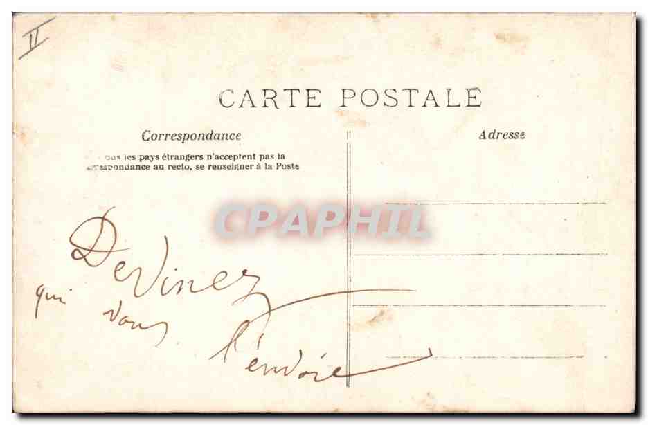 CPA Cochon Porc Homme  — Rückseite