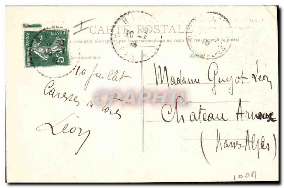 CPA Militaria Chasseurs alpins Collet de mollard sur les Cions et la Tete de Nigaud — Rückseite