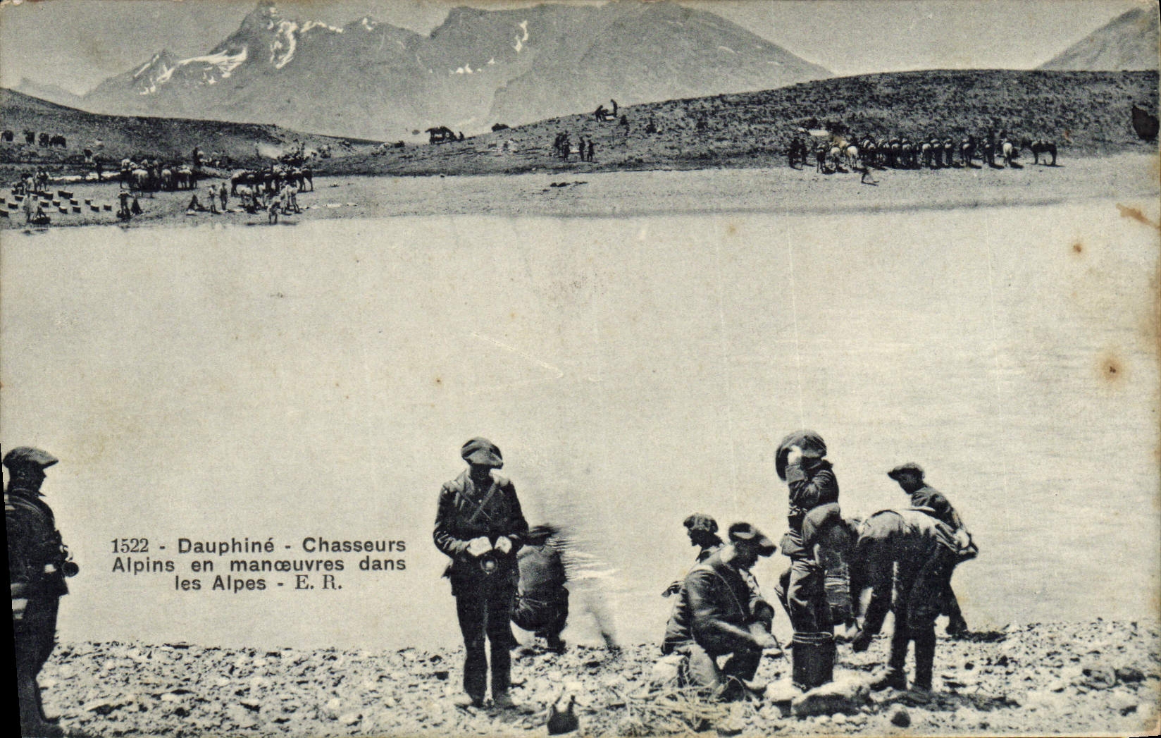 Alpine Truppen in Manövern in den Alpen — Dauphiné — E.R. n°1522